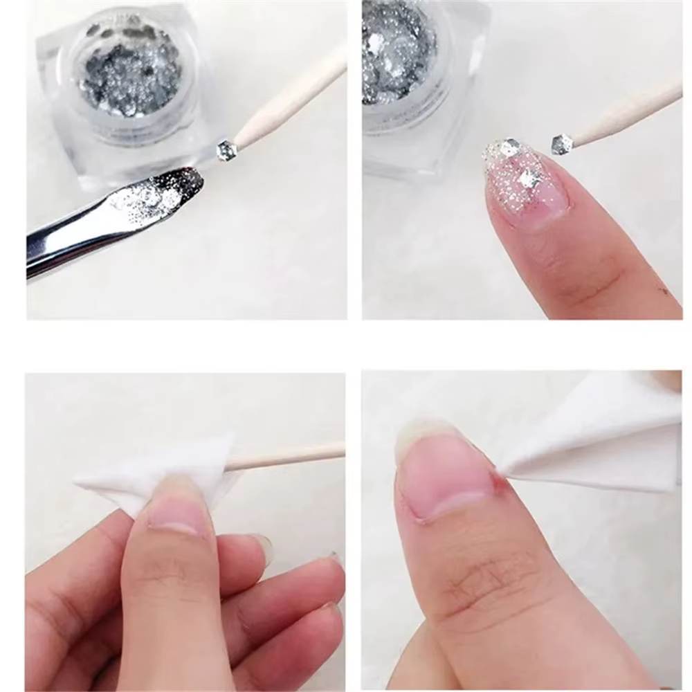 100 pièces bâtons en bois Orange pour ongles Double face poussoir à cuticules dissolvant Nail Art ma