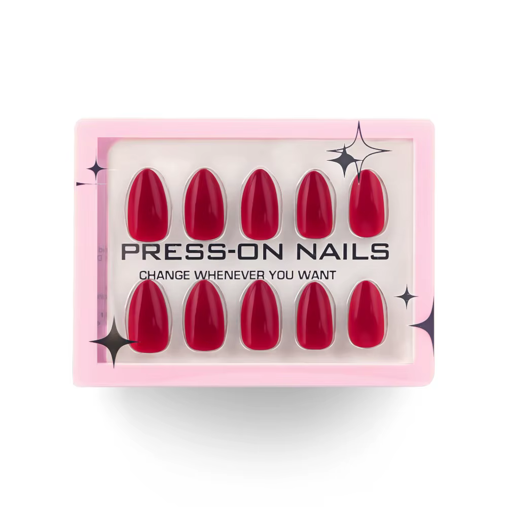 Faux ongles longs en amande pour manucure, couleur unie simple, ongles à presser, pointes d'ongles f