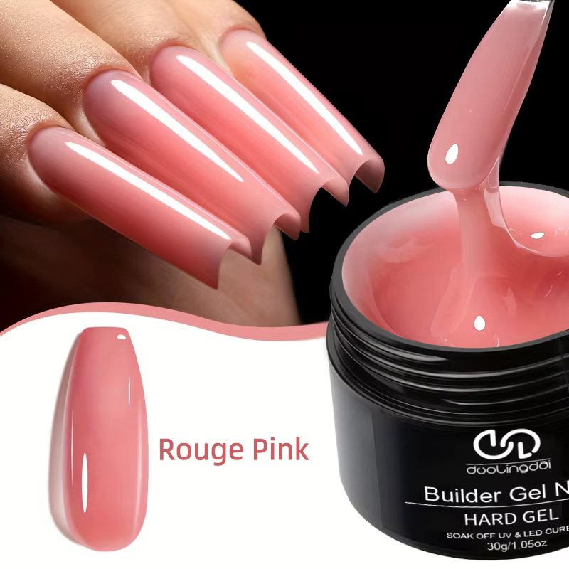 Gel à ongles en acrylique pour Extension, 30g, Blush rose, doux et dur, Semi-Permanent, UV, manucure