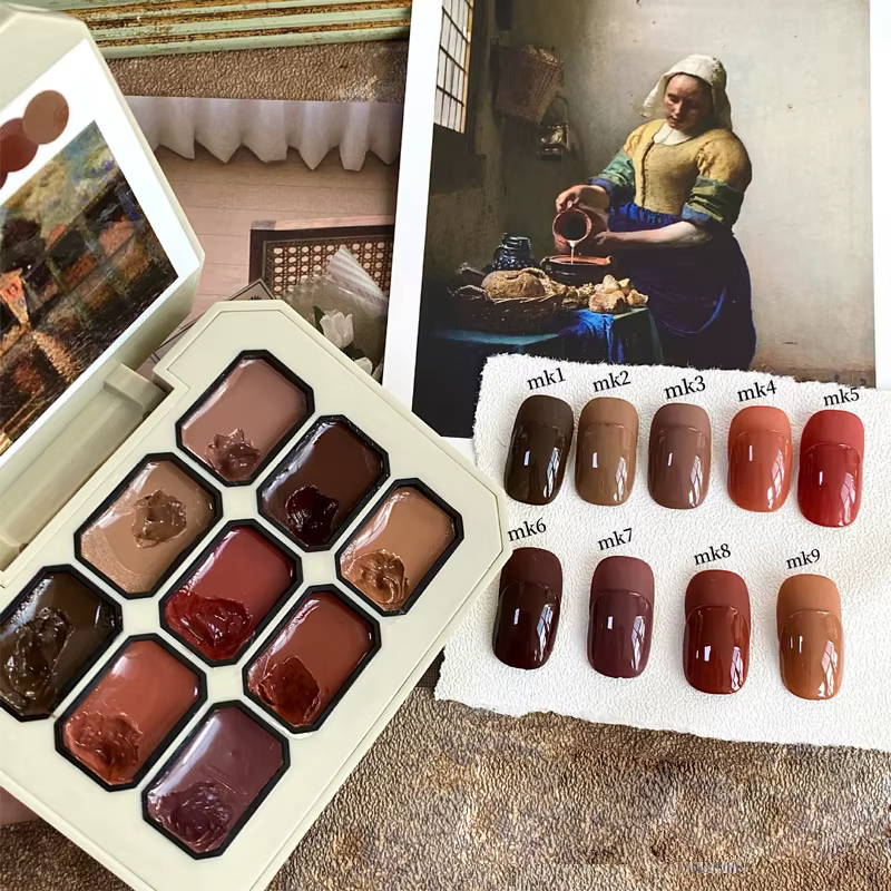 Palette de Gel pour Nail Art, laque japonaise coréenne, peinture à paillettes brillantes, pour Desig