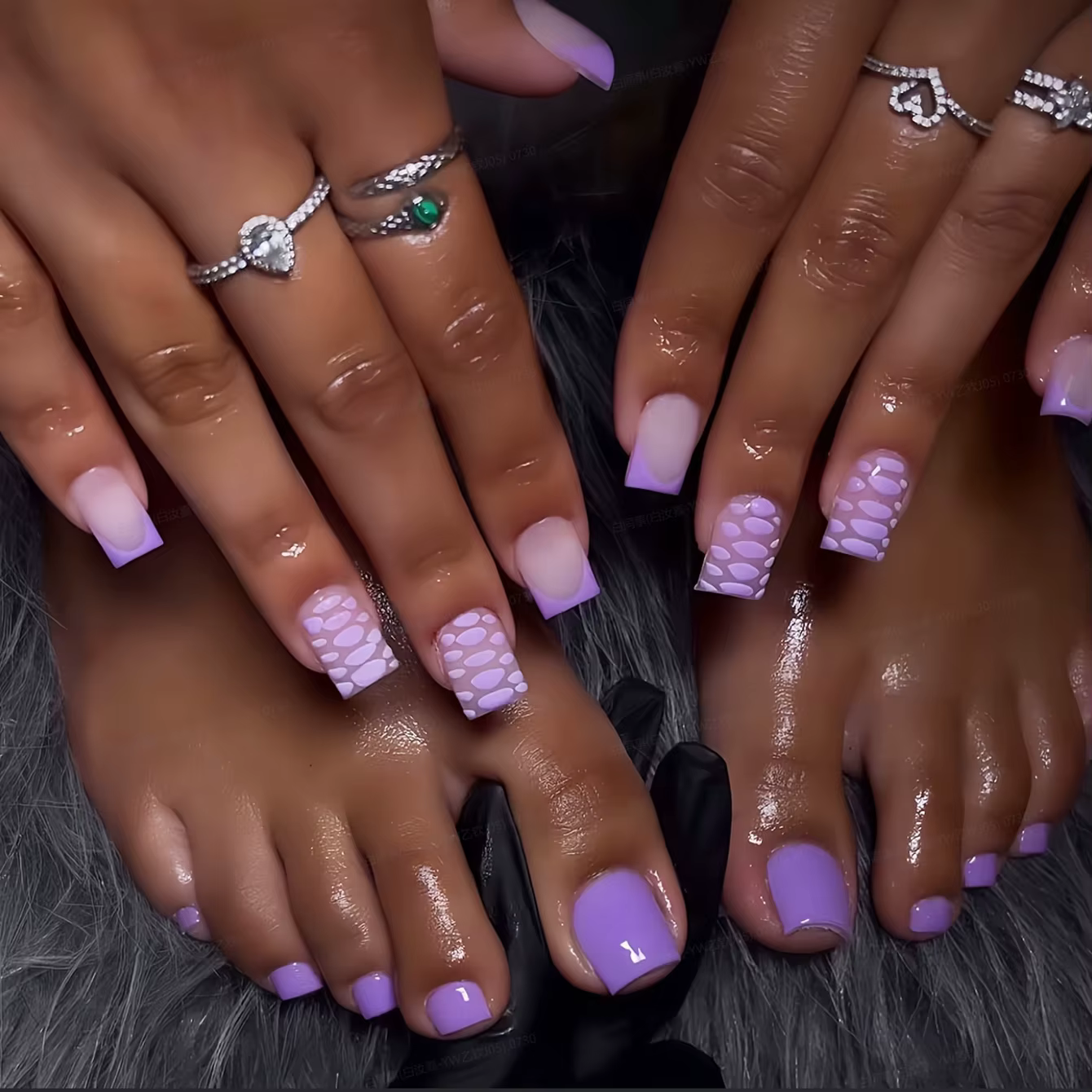 Ongles de Type presse 48 pièces, faux ongles carrés et de presse de taille moyenne, faux ongles poin