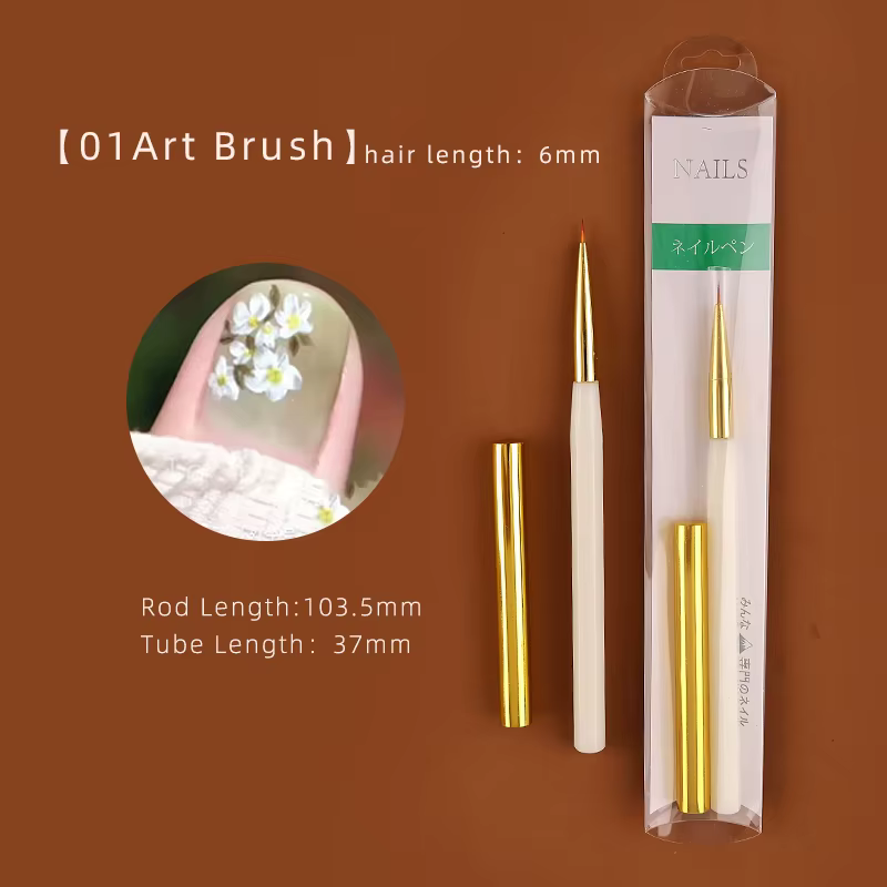 Ensemble professionnel japonais pour Nail Art, 12 pièces, Extension de Gel UV, pinceaux plats, Kit d