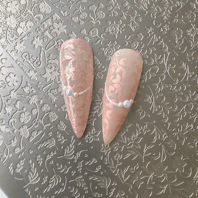 XMQ NAIL ART STAMPING PLATES Fleurs TEMPLATES LEAVES IMAGEPLATES