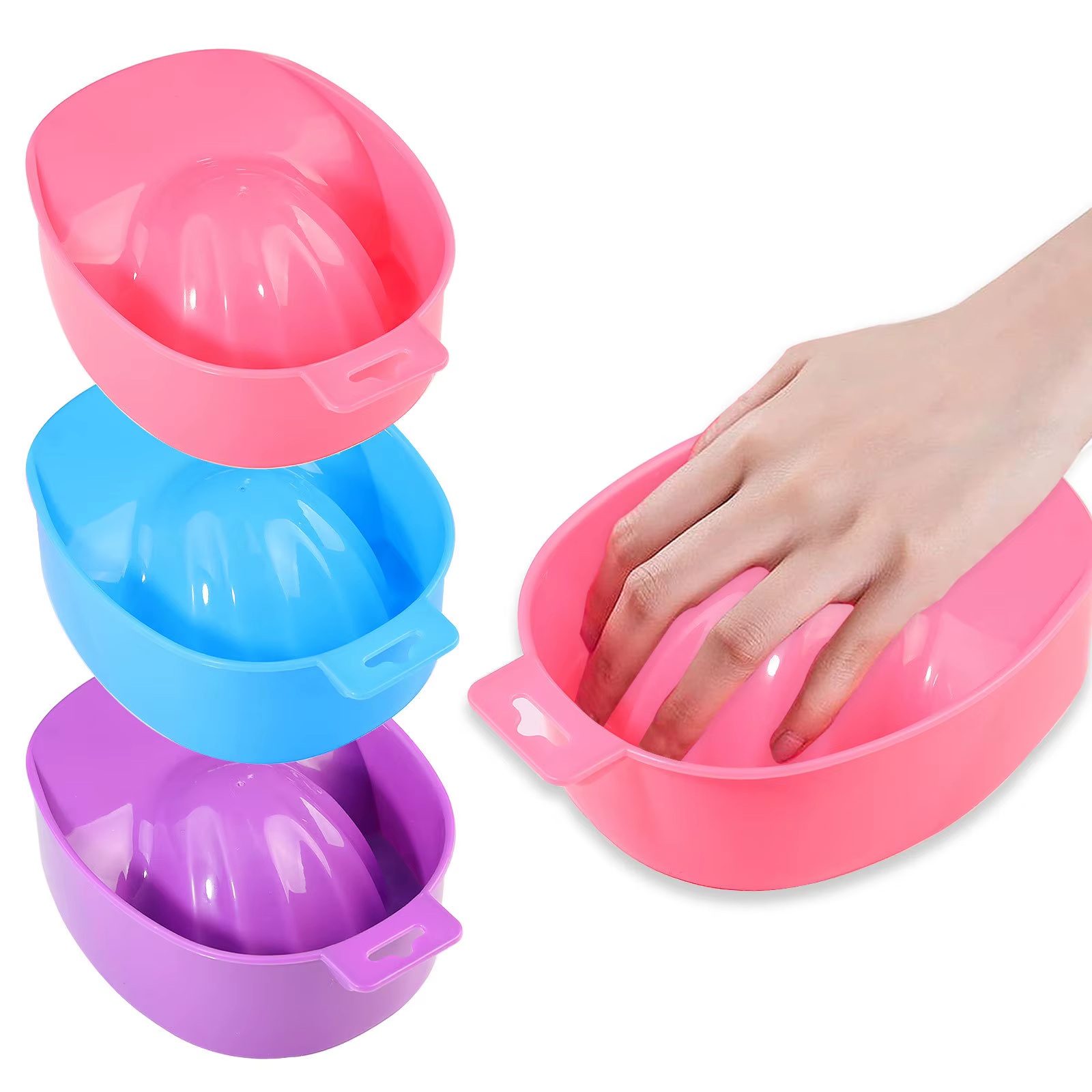 Dissolvant de lavage des mains pour Nail Art, bol de trempage, fournitures pour ongles en acrylique,