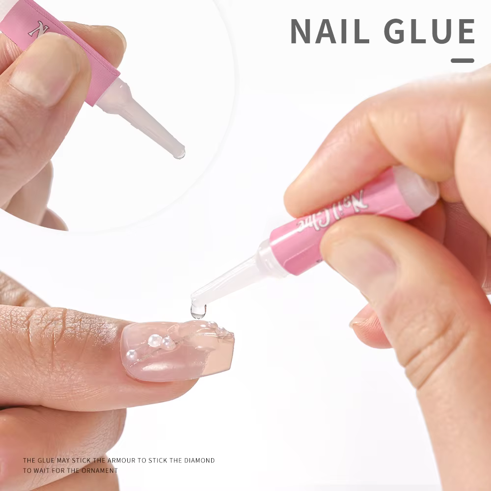 Colle à ongles professionnelle Super forte, 40 pièces, à pression, à séchage rapide, longue durée, p