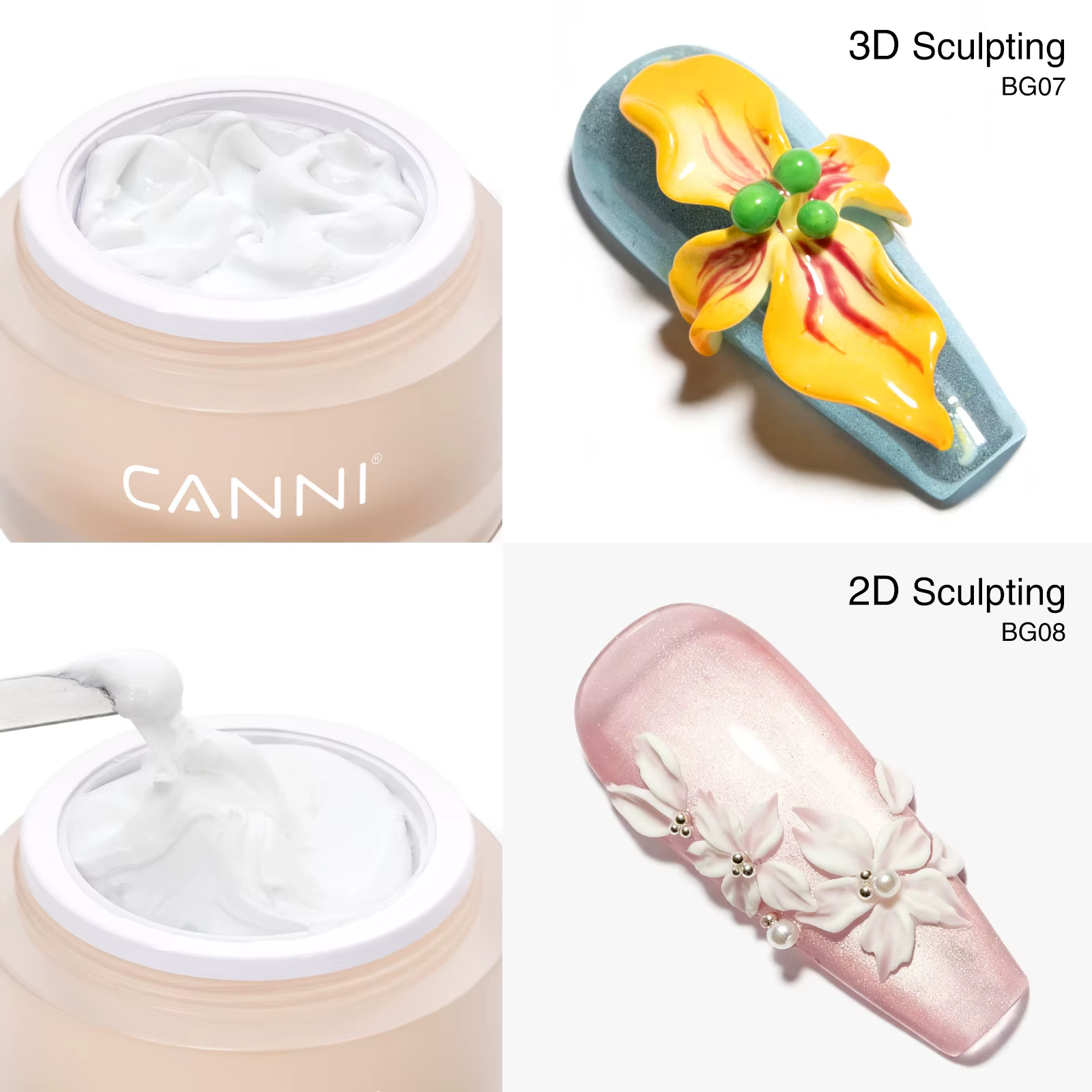 Gel multifonctionnel CANNI 10 ml, gel sculptant 3D, sans TPO, sans PVC, gel de modelage, sans brûlur