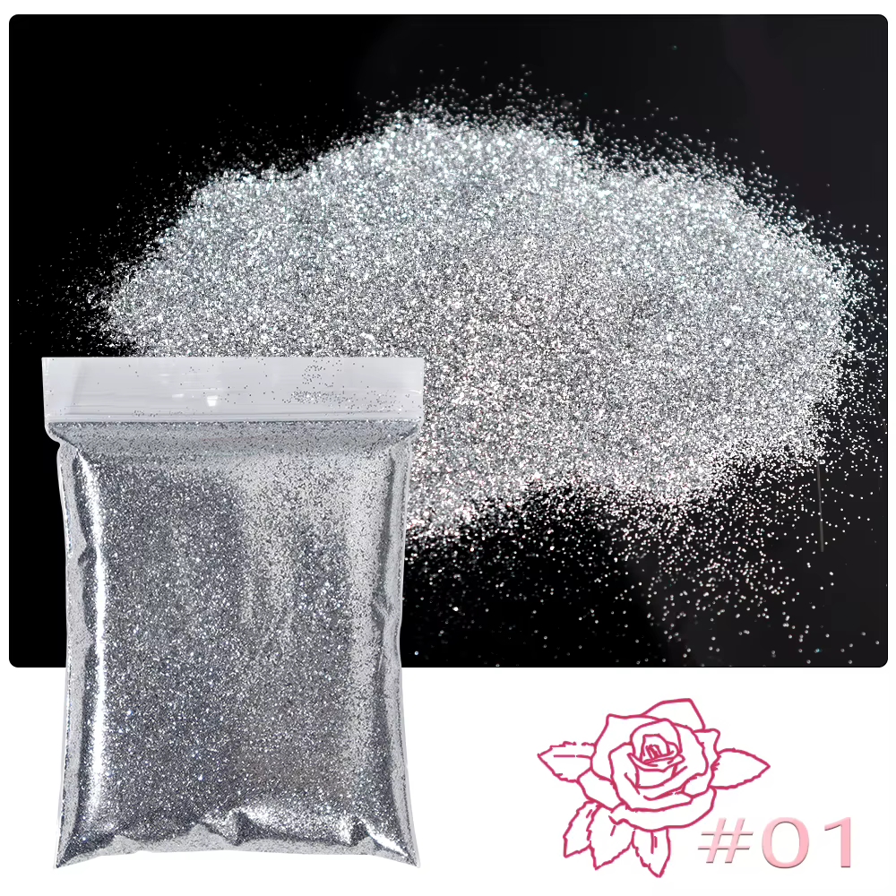 Poudre de phosphore lumineuse pour ongles, 50g, vert/bleu/rouge, pigment qui brille dans la nuit, 12