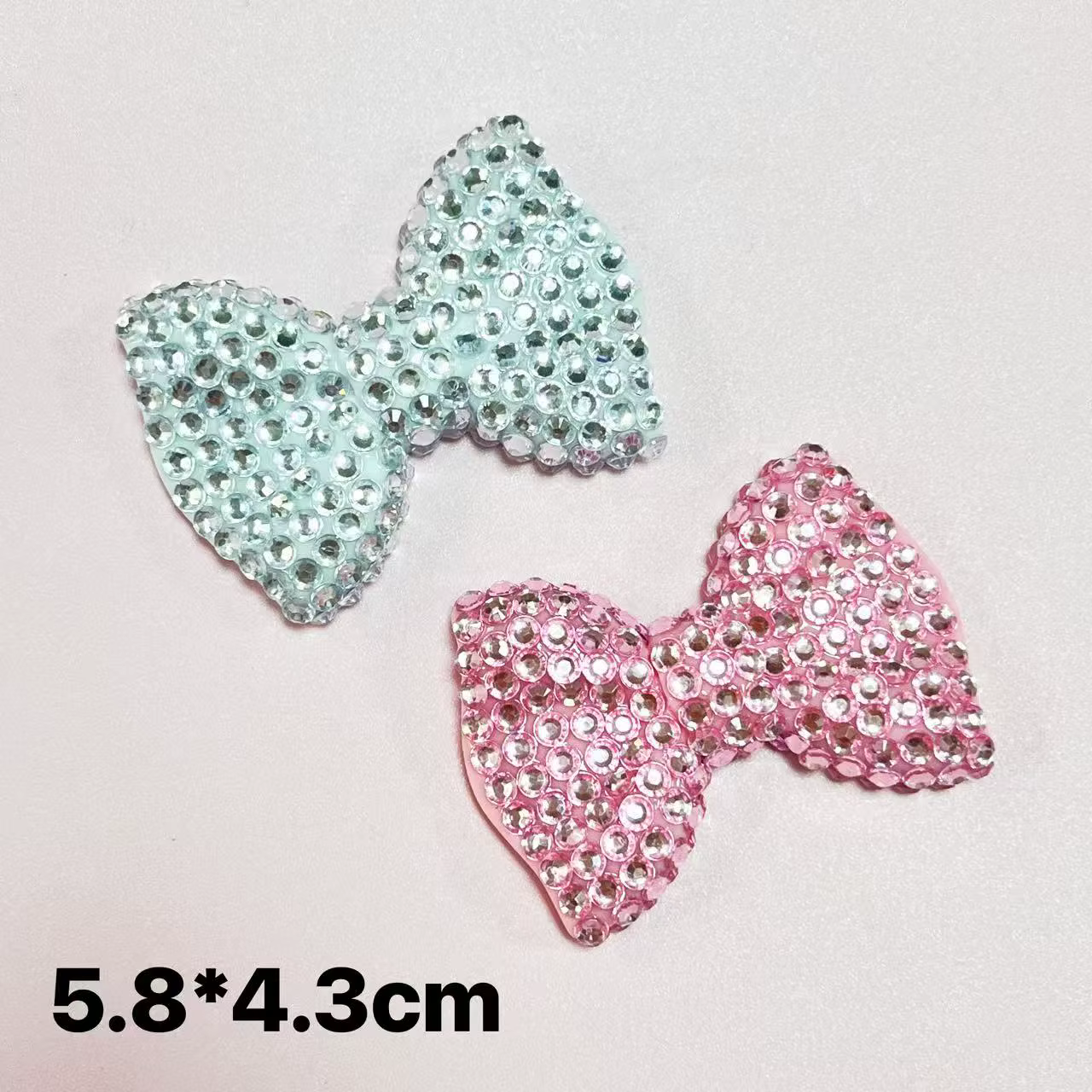 2 pièces de luxe Kawaii Rose blanc rouge grande taille résine AB couleur dos plat arc indésirable co