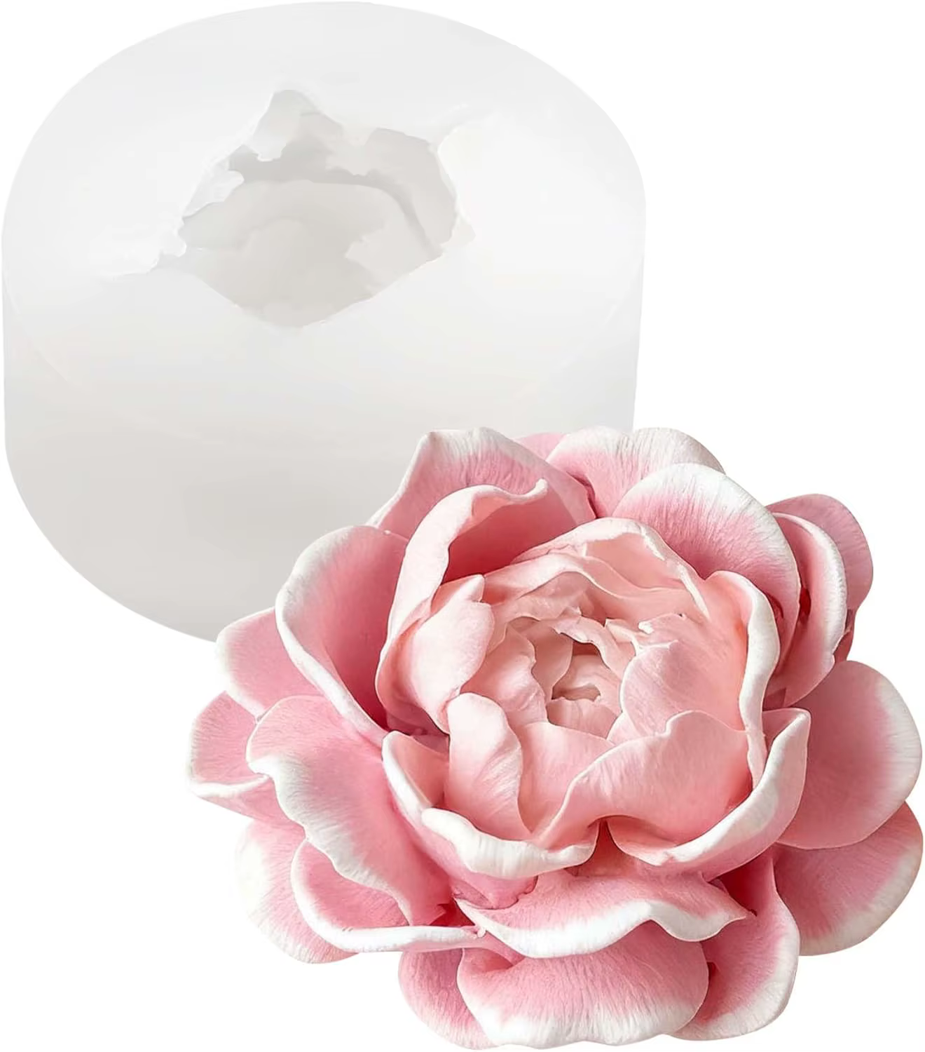 Moule en silicone pour bougie en forme de fleur de jasmin, moule en silicone à motif floral 3D, moul