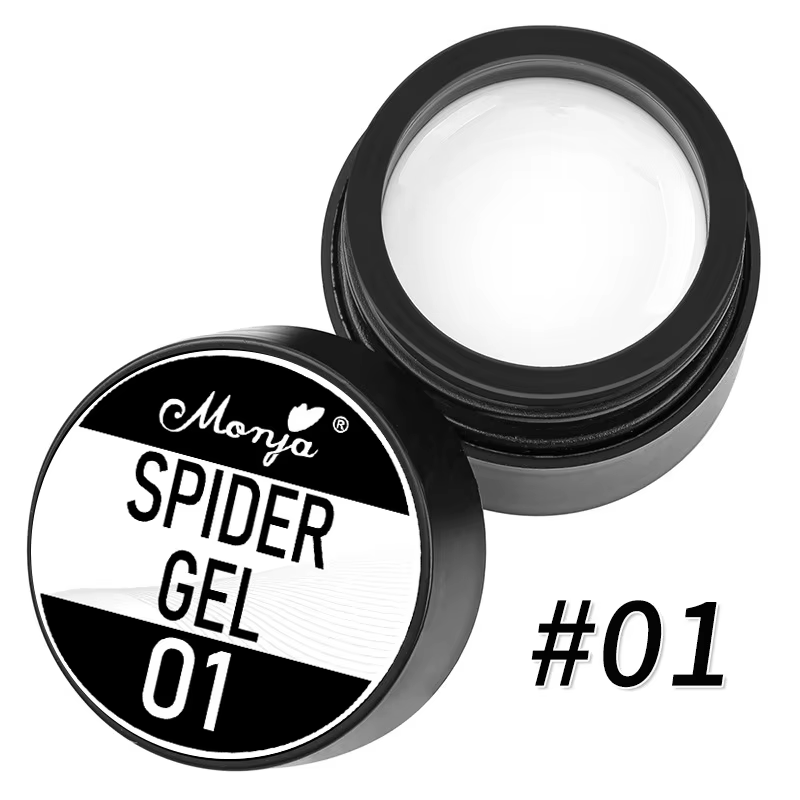 Gel de Nail Art Élastique Extensible 9 Couleurs, Gel de Sculpture pour Dessin de Lignes, Gel Polish 