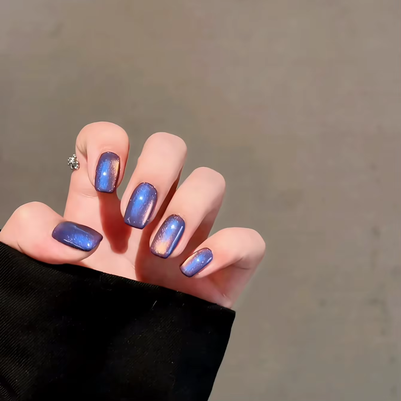 Vernis à ongles gel effet œil de chat MIANEL Orion Nebula, scintillant, cristal, bleu, violet, or, c