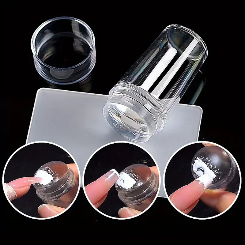 Plaques d'estampage pour ongles, gelée transparente Pure, ensemble de grattoirs pour Nail Art, impre