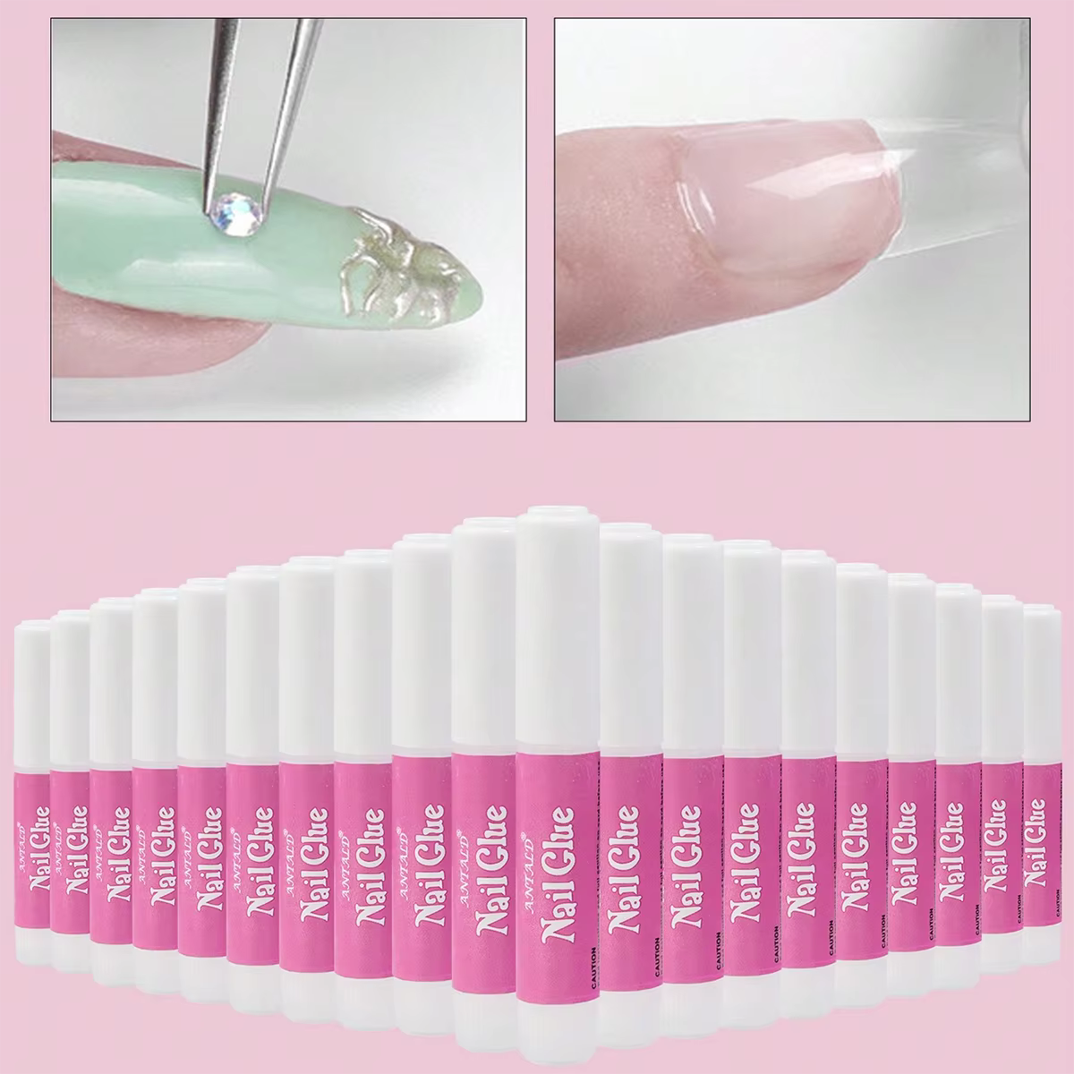 Colle Super forte pour faux ongles, 1/10/20 pièces, 2g, en acrylique, à pression, à séchage rapide,