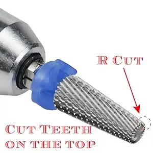 Foret à ongles 5 en 1 en carbure de tungstène, forme conique, coupe droite, pour Gel acrylique, Mach