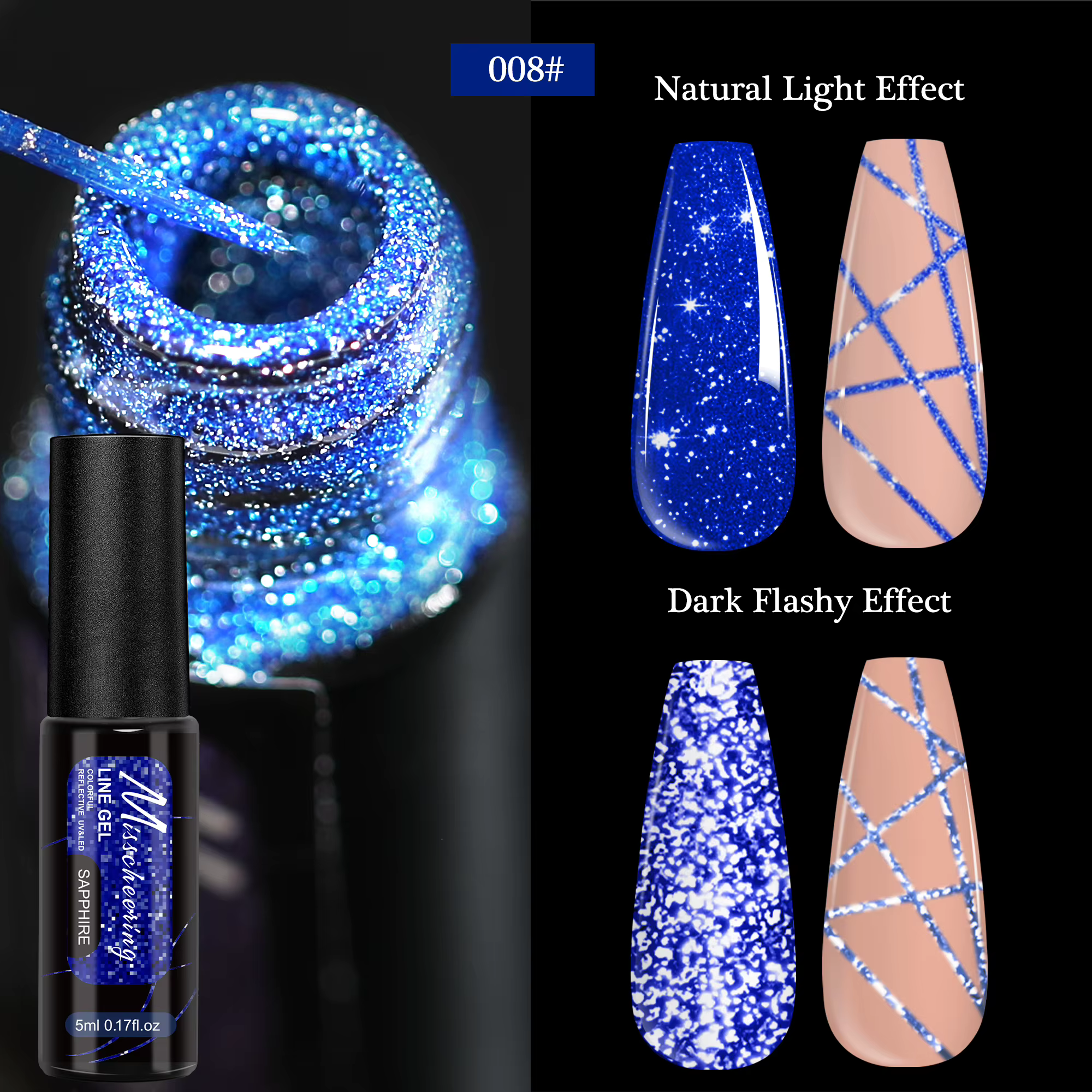 Vernis à ongles Gel à revêtement métallique or argent, effet métallique miroir chromé, Super lumineu