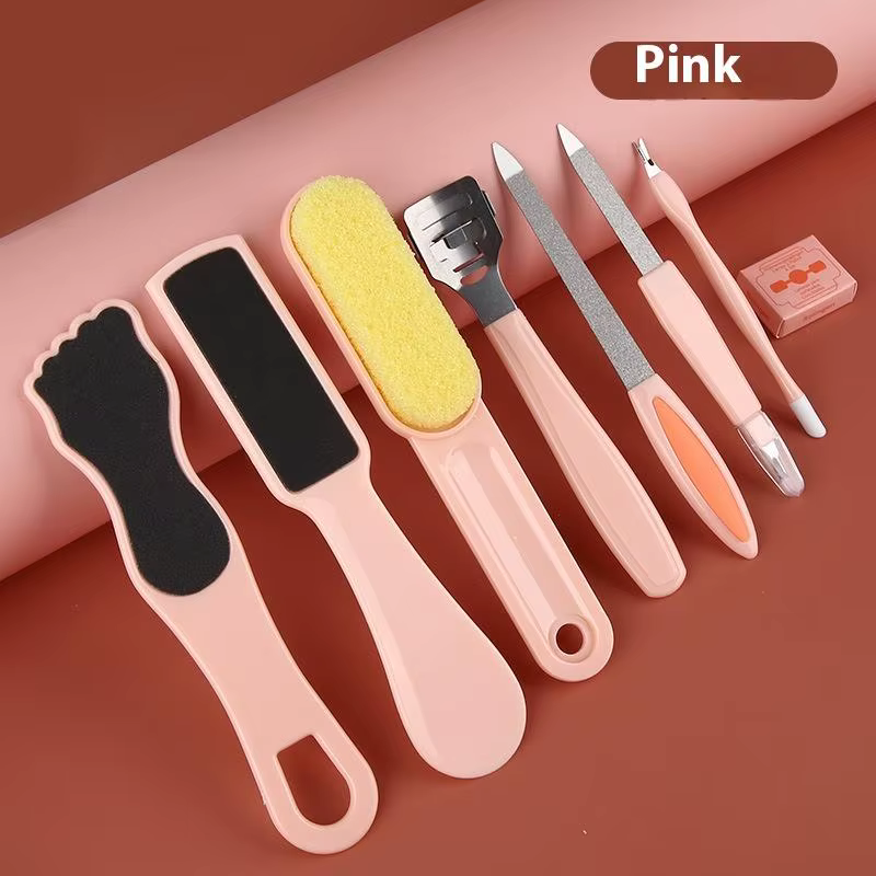 Kit de pédicure en acier inoxydable, outils de soins des pieds, dissolvant de callosités, grattoir, 