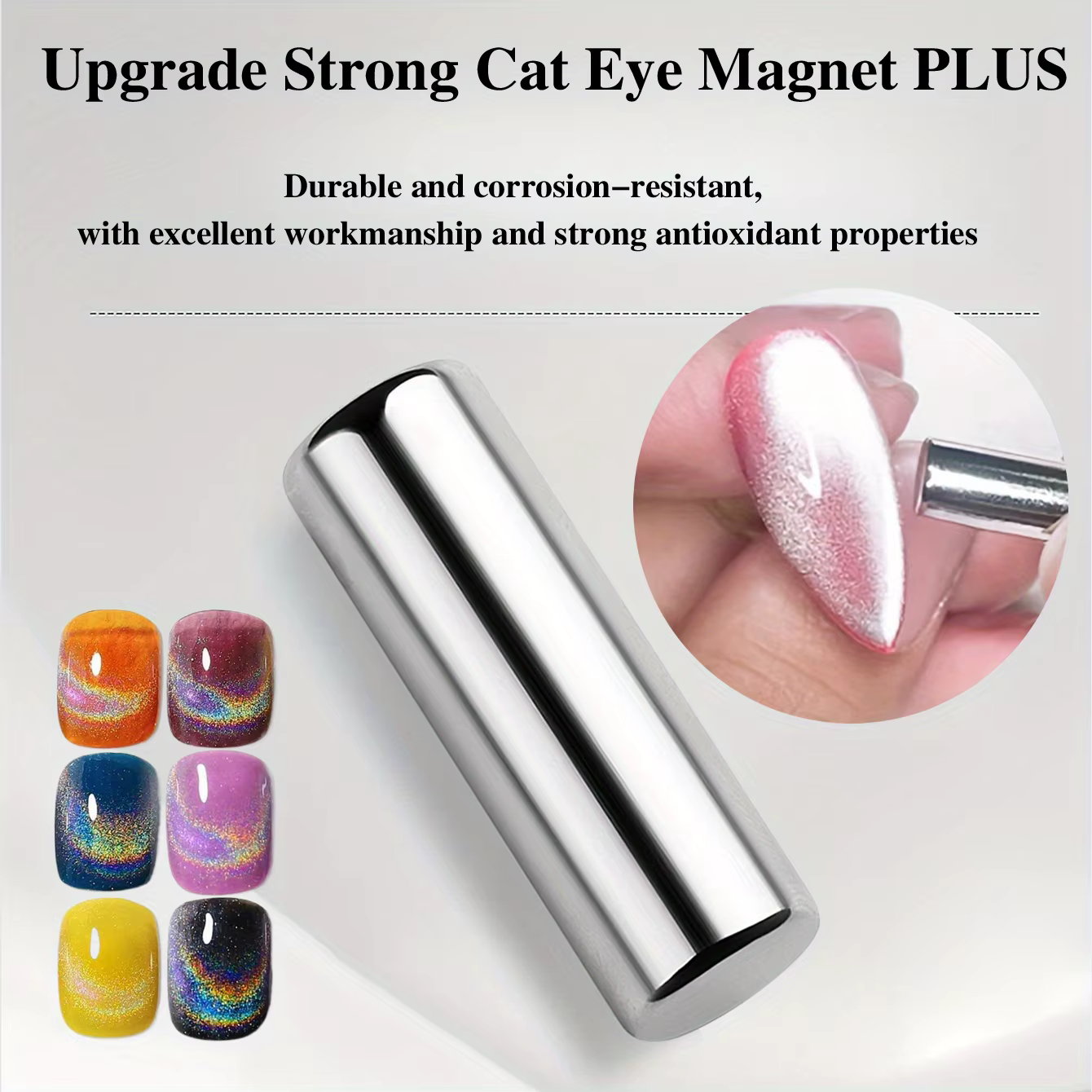 Stylo magnétique rond pour vernis Gel œil de chat, 3x0.7cm, pour peinture des ongles 3D, bâton magné