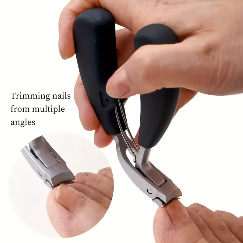 Coupe-ongles robuste, empêche les éclaboussures, large coupe-ongles épais et dur, lame en Arc, outil