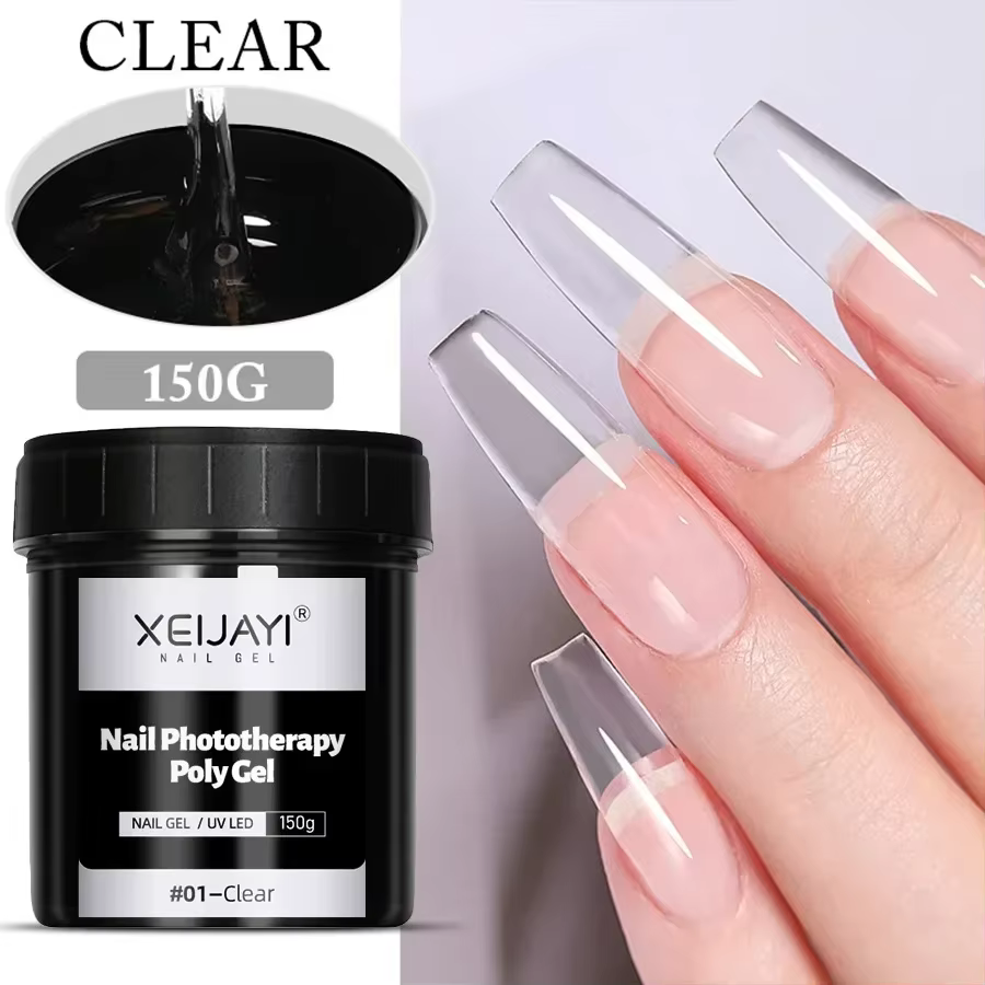 Gel d'extension d'ongles transparent, MSI, blanc, rose clair, acrylique, French Nail Art, UV, LED, s