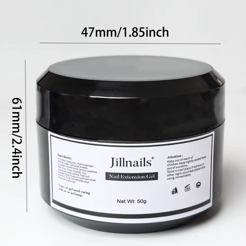 Jillnails Dusty Pink Nude Gel Nail Builder 50G Bourgogne Shimmer Builder Gel UV pour Extension d'ong