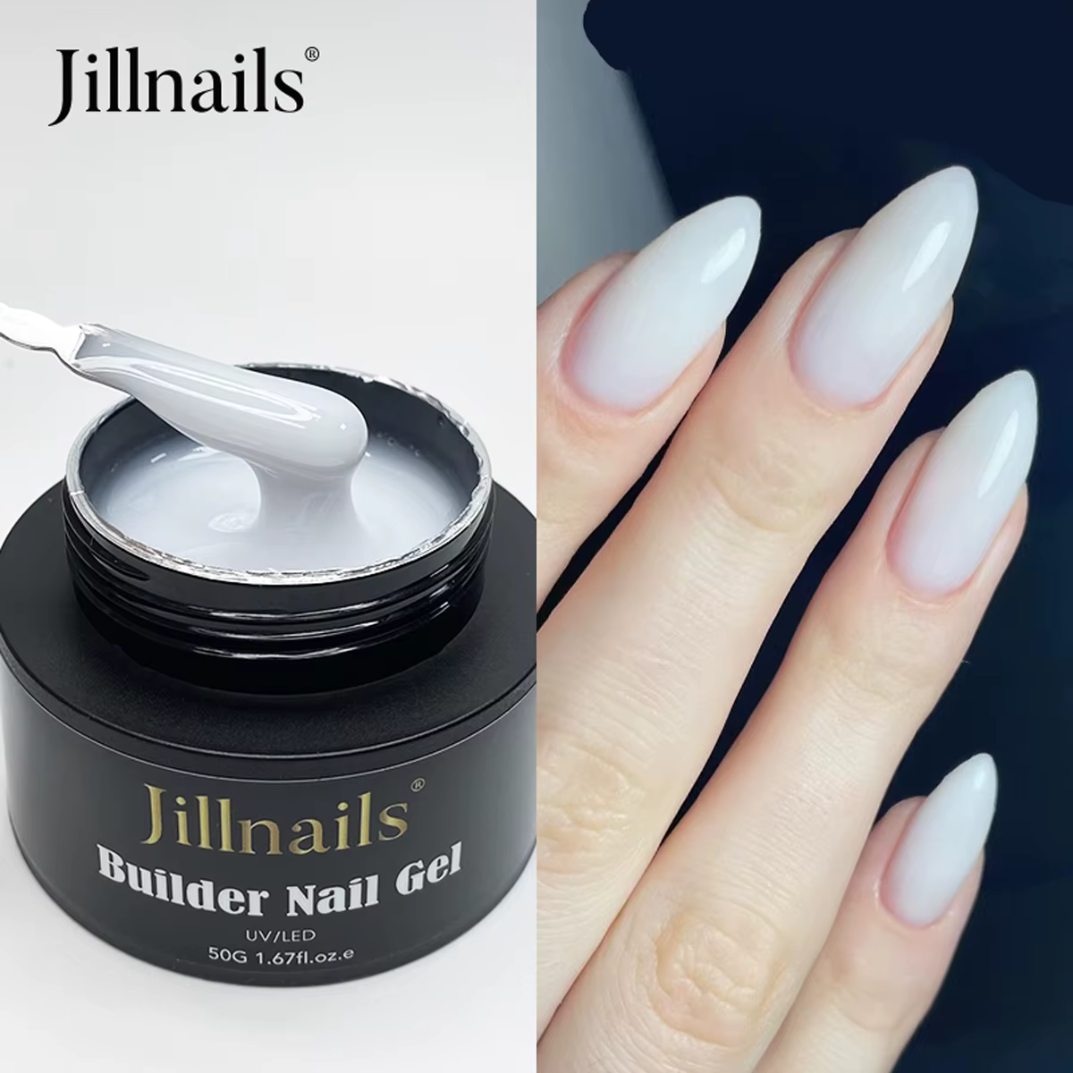 Jillnails 50g nu rose constructeur ongles Gel français rose ongles UV LED auto-nivelant sculptant Ge