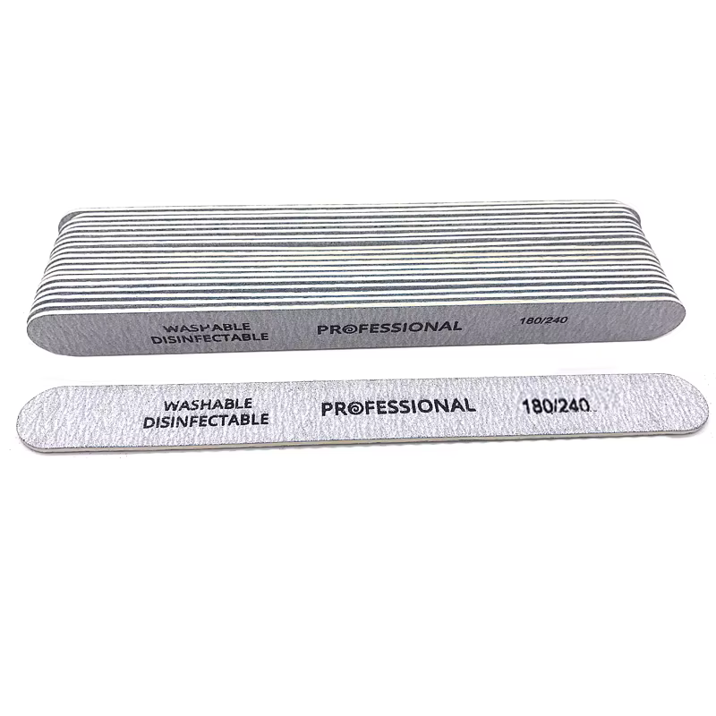 100 pcs/lot limes à ongles professionnelles 180/240 meulage polissage manucure pédicure Double face