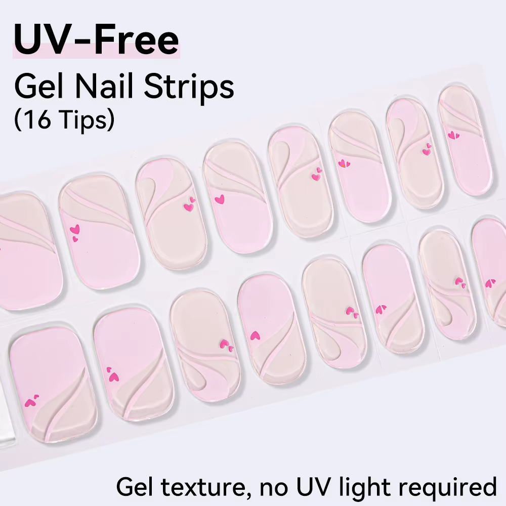 Floral Bloom - Bandes de vernis à ongles en gel sans UV, motifs marguerite, tulipe et cerisier, 16 e
