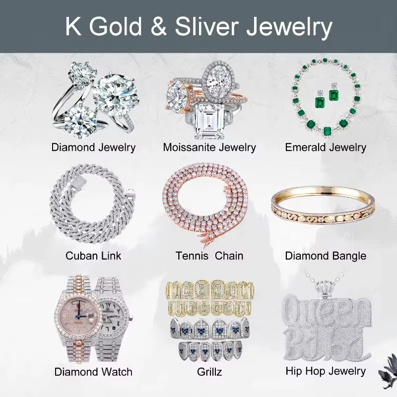 Bijoux personnalisés en diamant de laboratoire Annie : Bague, collier et boucles d'oreilles personna