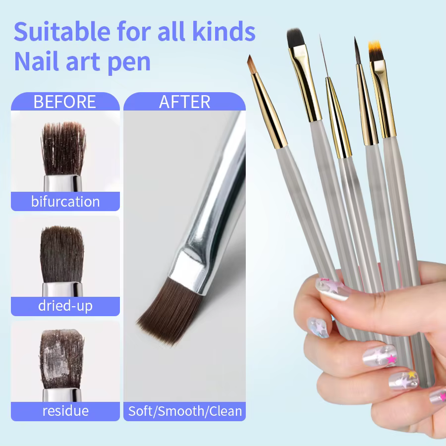 RSNACanon-Brosse à Ongles Nettoyante, Liquide, Stylo de Lavage, Solution de Manucure, Stylo de Soins