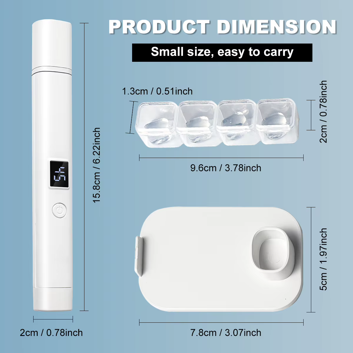 LIMEGIRL Mini LED UV lampe à ongles Gel Rechargeable poli LED lampe à ongles affichage rétractable m
