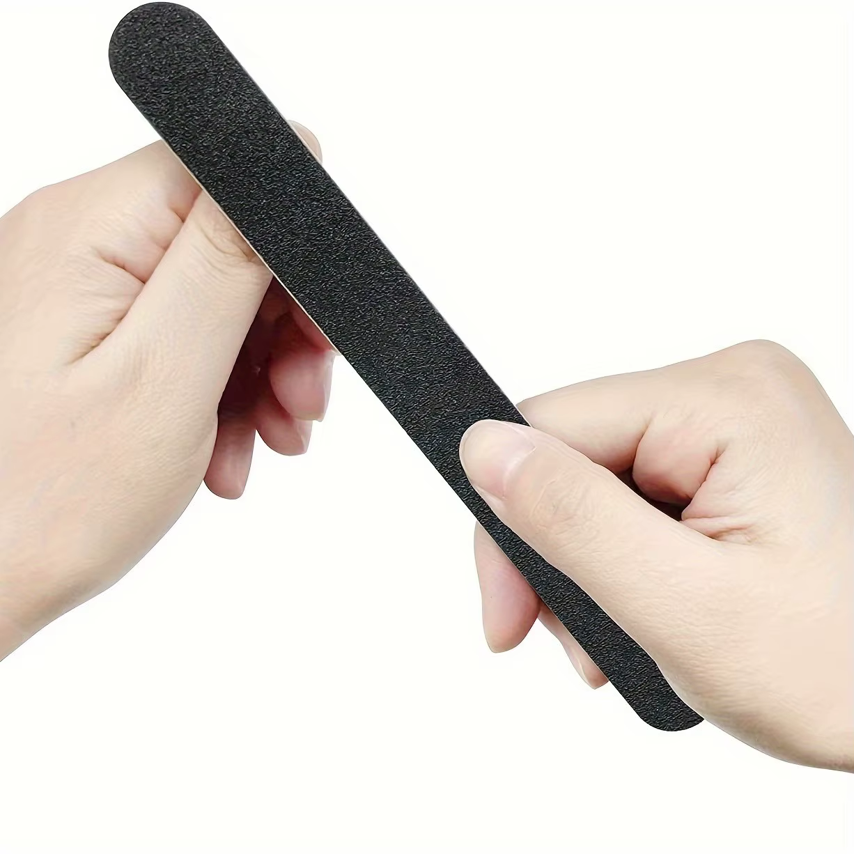 Lime à ongles professionnelle Double face grain 100/180, outil de soin des ongles noir et ongles à d