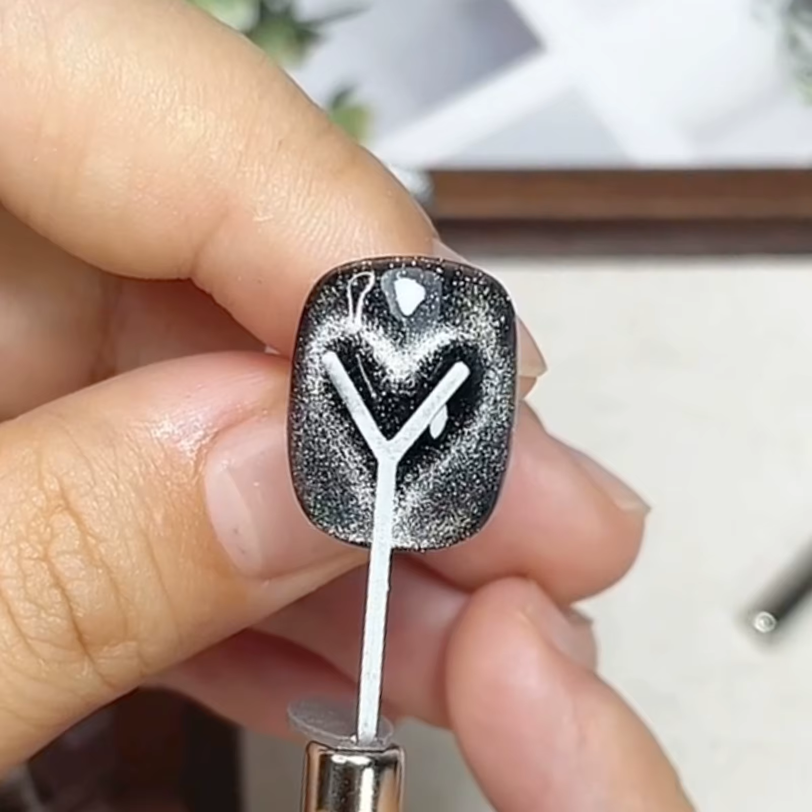 Ensemble d'aimants pour Nail Art, avec fil de fer, tige magnétique œil de chat, aimant puissant en f