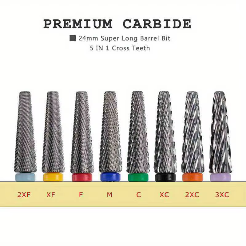 Forets à ongles Super longs en carbure de 24mm, accessoires de perceuses électriques, outil de manuc