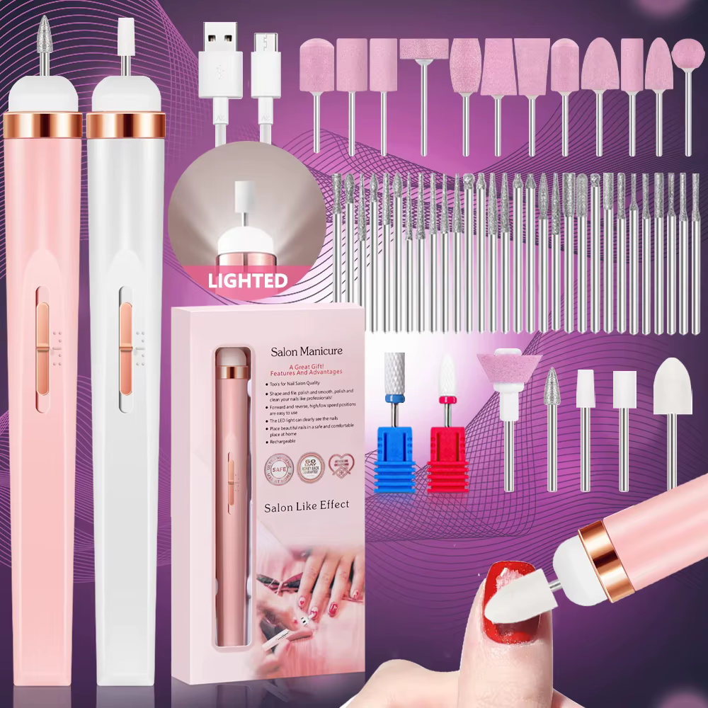 Perceuse électrique Portable 5 en 1 pour vernis à ongles, Charge USB, ensemble de manucure Portable,