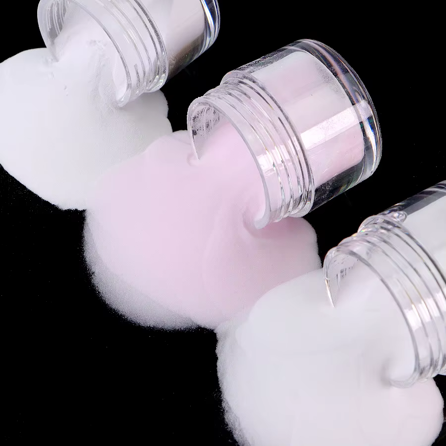Poudre acrylique professionnelle rose/blanc/clair, 10 g/bouteille, poudre de cristal pour Extension