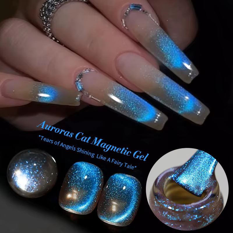 BORN PRETTY 10ml Auroras Cat Gel magnétique larmes d'anges cristal brillant comme un conte de fées t