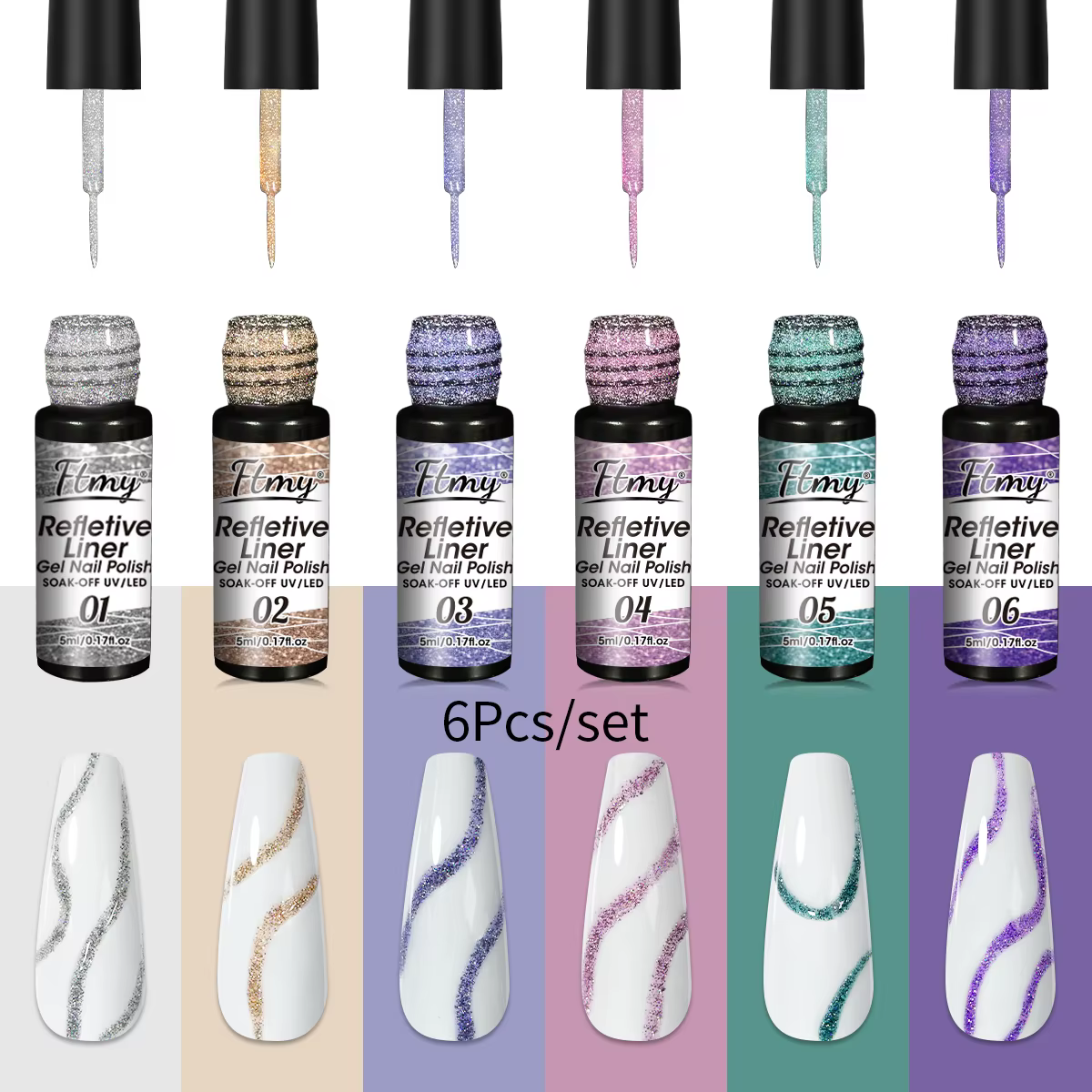 Ensemble de vernis à ongles Gel Liner Kit d'art des ongles pour la conception des ongles vernis Gel 