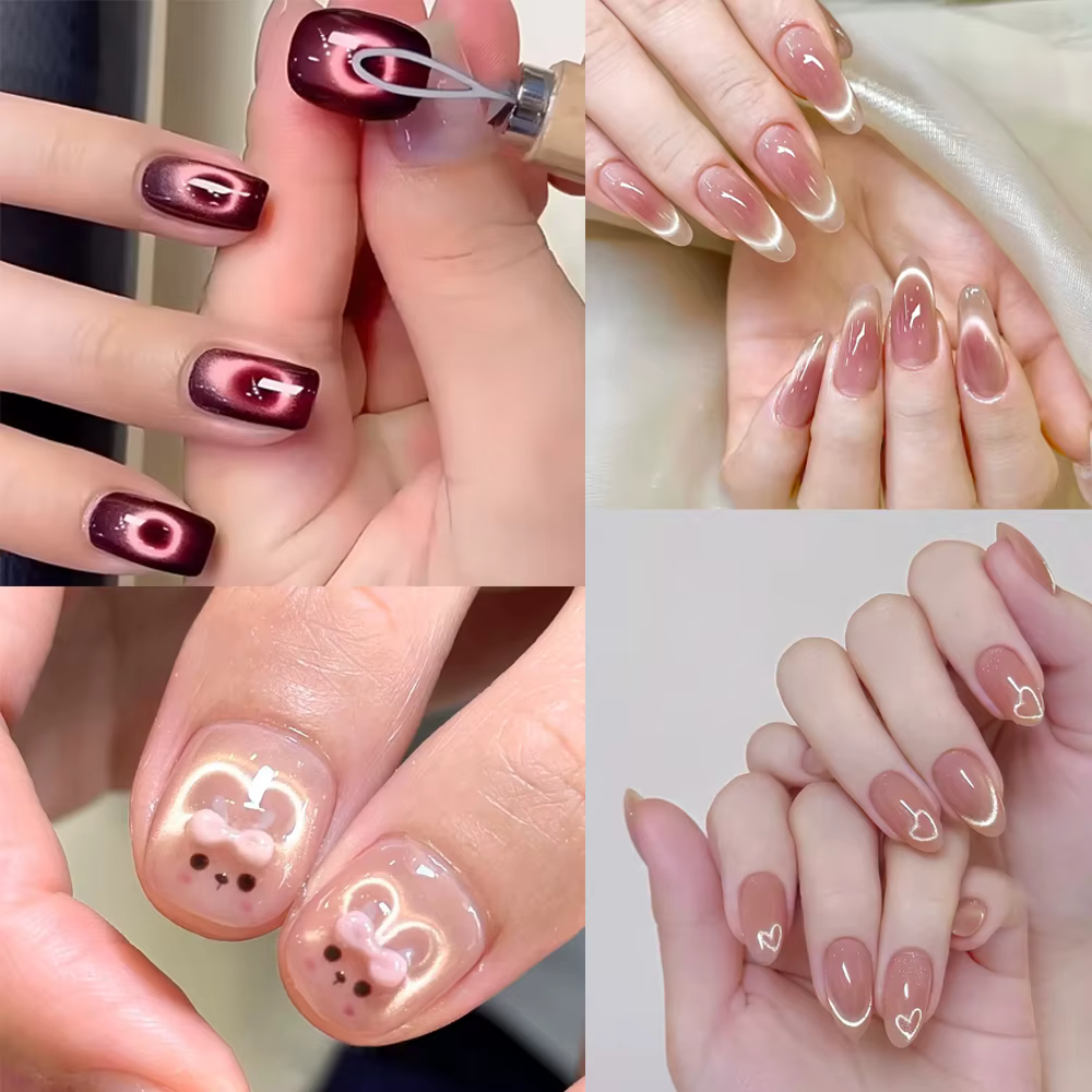  Ensemble complet d'outils auxiliaires magnétiques œil de chat pour Nail Art, pour trou noir, œil d