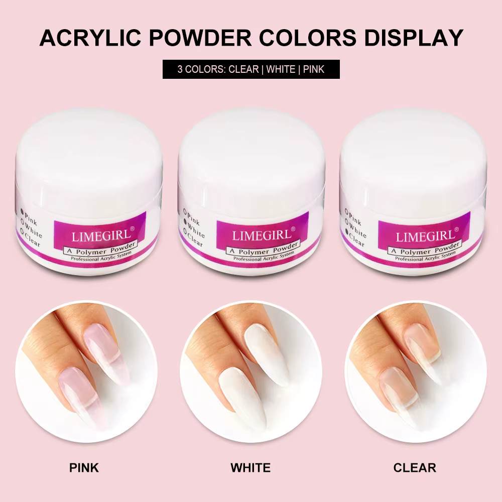 Poudre acrylique pour ongles et monomère liquide, décoration artistique pour ensemble de manucure, K