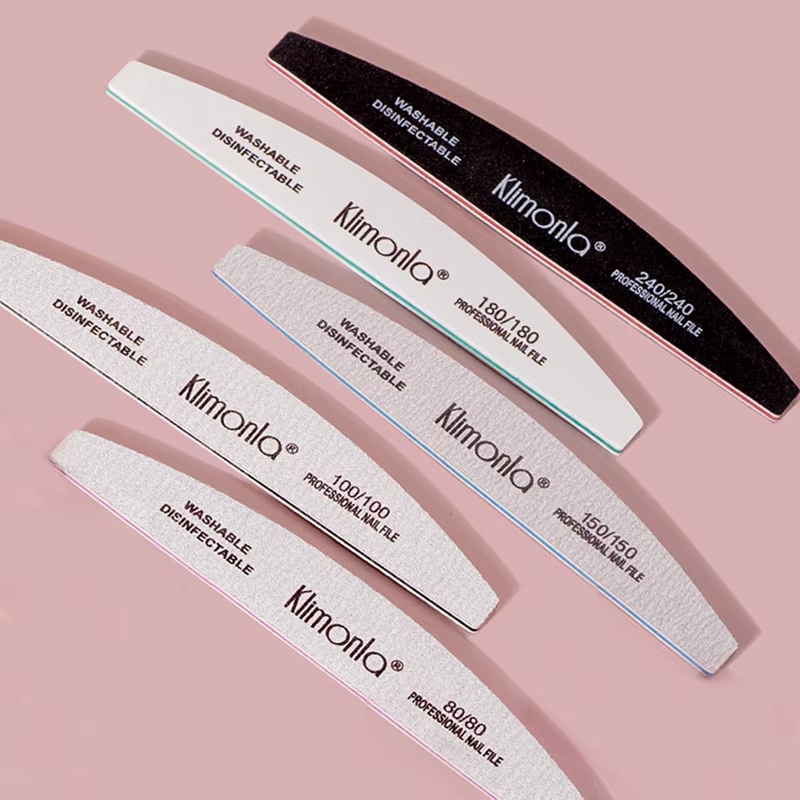 Limes à ongles professionnelles 100 180 EVA, papier de verre épais pour Salon de manucure, ensemble