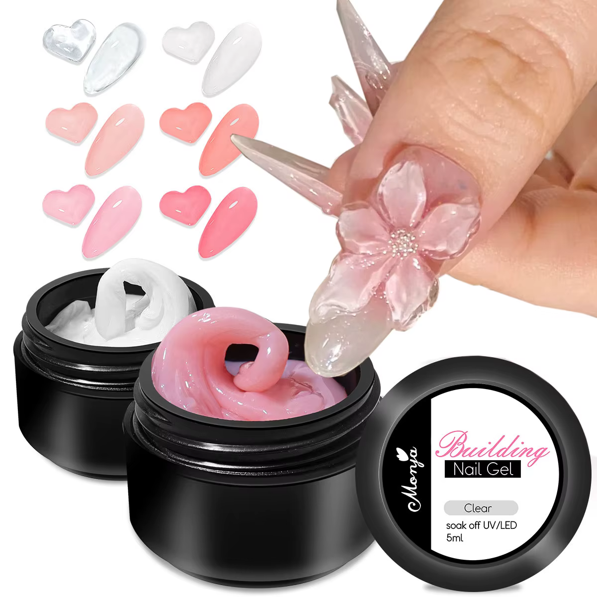 Vernis à ongles Gel transparent antiadhésif pour extensions de mains, 5/15ml, façonnage/sculpture/sc
