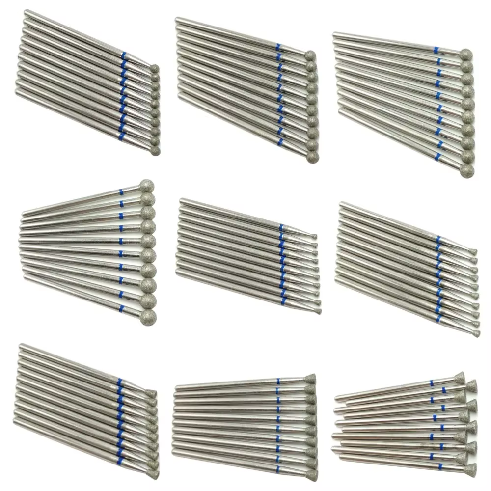 10 pièces ensemble diamant foret à ongles rotatif fraises électriques pour pédicure manucure fichier