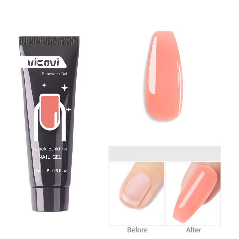 Gel d'Extension d'Ongles UV LED XR Acrylique, Paillettes, Construction Rapide, Outils de Constructio