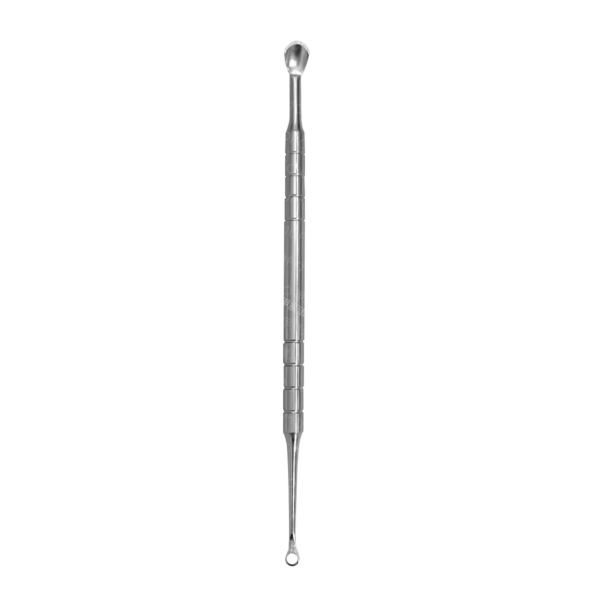 Pousse-cuticules double face en acier inoxydable, grattoir circulaire russe pour manucure, outil de 