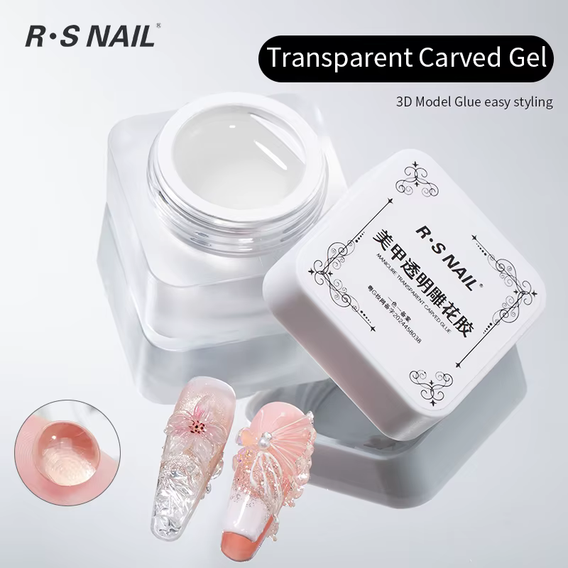 RSNAIL 5ml clair sculpture fleur Gel à ongles antiadhésif main solide perle sculpture Gel vernis à o