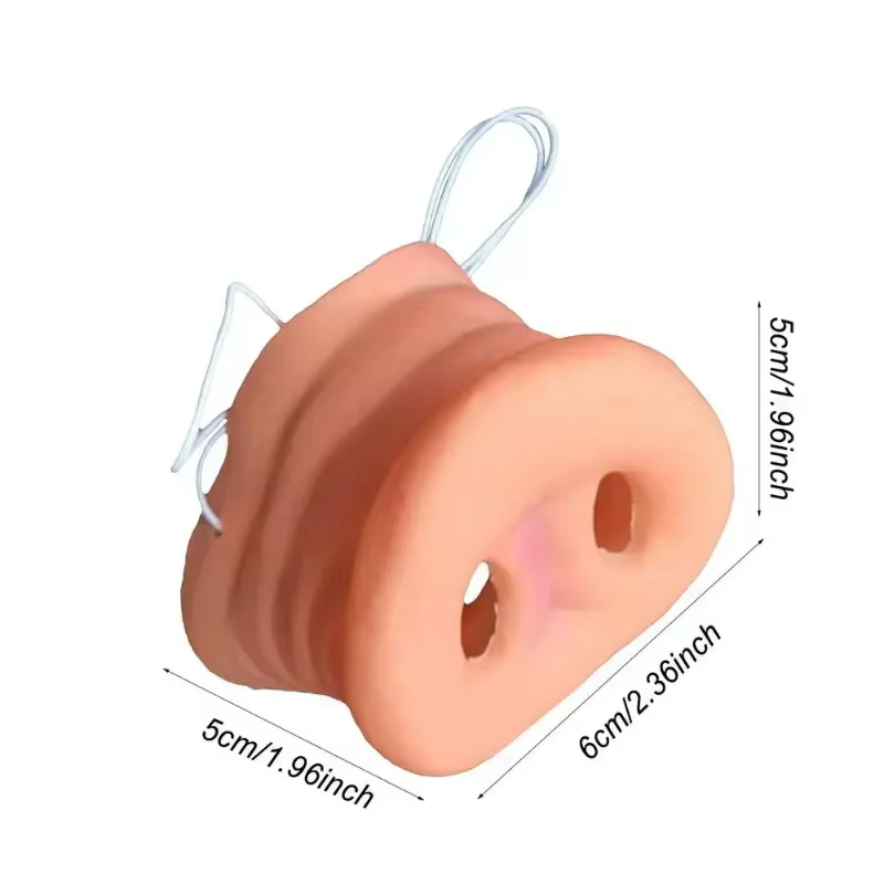 Masque de museau de cochon en Latex drôle, 2 pièces, faux nez d'animal artificiel, accessoire de Cos