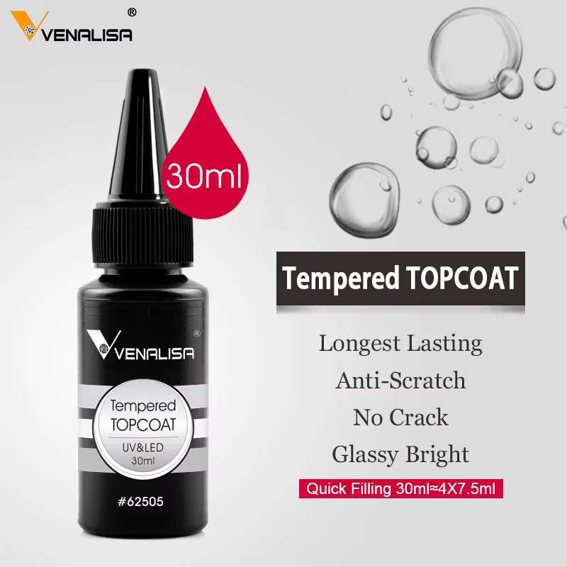 Venalisa couche de finition trempée recharge de Super qualité tremper UV LED sans lingette couche de