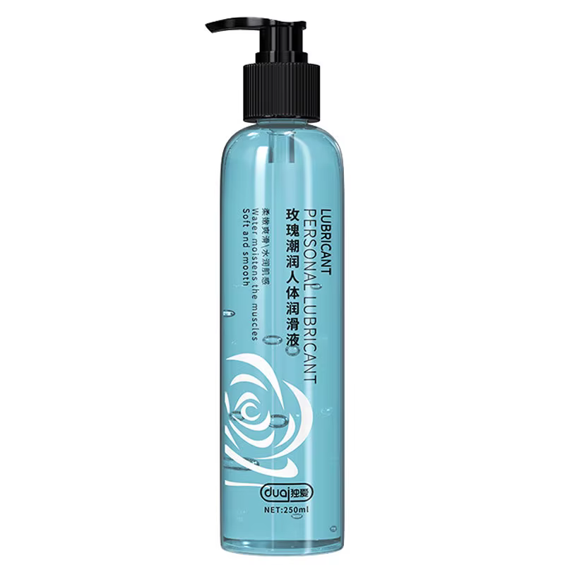 Lubrifiant personnel à base d'eau DUAI 250 ml, gel intime à la rose longue durée, lubrifiant vaginal