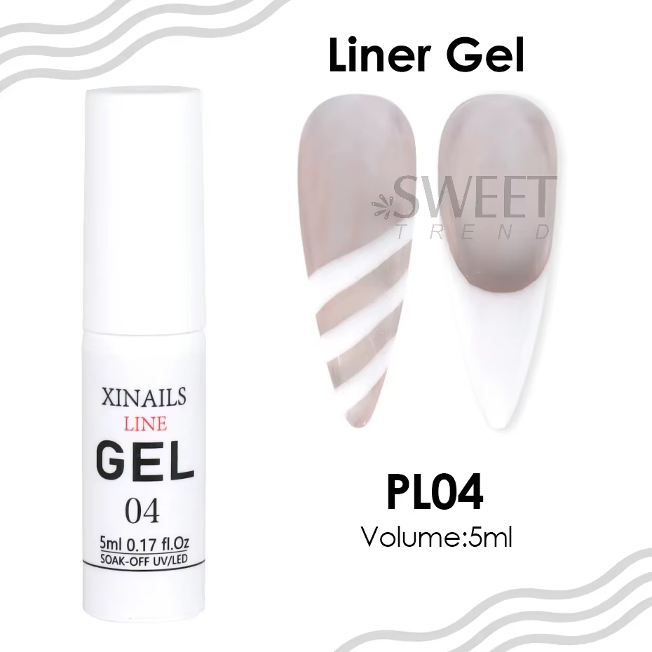 Fil de vernis à ongles Gel, 5ml, stylo en soie avec brosse, noir et blanc, peinture Semi-Permanente,