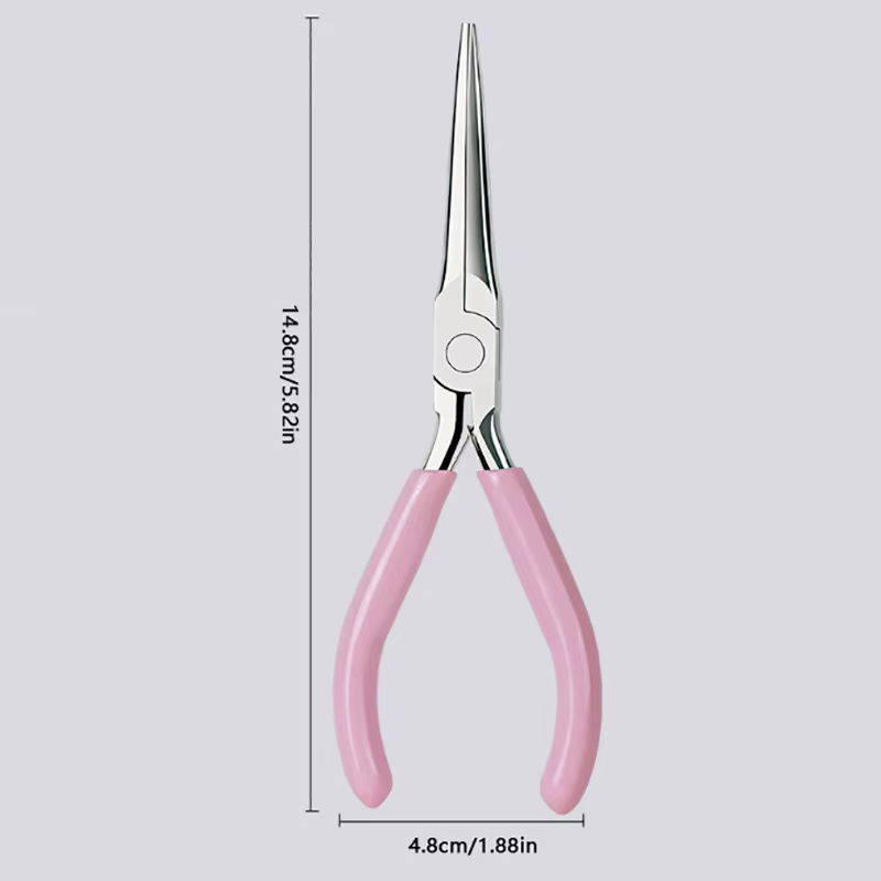 Pince à épiler en acrylique pour extension d'ongles, outil de pincement de courbe en C, construction